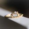 Rosette | 14K Rose Arch and Diamond Ring - Emi Conner Jewelry 