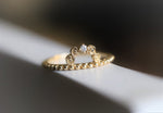 Rosette | 14K Rose Arch and Diamond Ring - Emi Conner Jewelry 