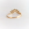Victoria Crown No.3 | 14K + 0.4 CT. Diamond Crown Contour Band - Emi Conner Jewelry 