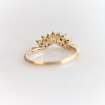Victoria Crown No.3 | 14K + 0.4 CT. Diamond Crown Contour Band - Emi Conner Jewelry 