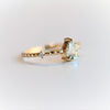 Chelsea | 14K Pear Aquamarine & Diamond Accent Ring - Emi Conner Jewelry 