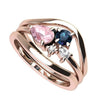 Bella | 14K Citrine, Swiss Blue Topaz and Diamond Mini Cluster ring - Emi Conner Jewelry 