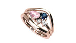 Bella | 14K Citrine, Swiss Blue Topaz and Diamond Mini Cluster ring - Emi Conner Jewelry 