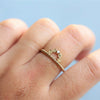 Rosette | 14K Rose Arch and Diamond Ring - Emi Conner Jewelry 