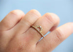 Rosette | 14K Rose Arch and Diamond Ring - Emi Conner Jewelry 