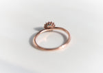 Annabell | 14K Australian Opal & Diamond Petite Halo Ring - Emi Conner Jewelry 