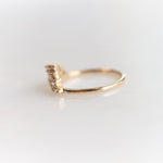 Victoria Crown No.3 | 14K + 0.4 CT. Diamond Crown Contour Band - Emi Conner Jewelry 