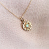 14K Sunflower Australian Opal Necklace - Emi Conner Jewelry 