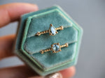 Chelsea | 14K Pear Aquamarine & Diamond Accent Ring - Emi Conner Jewelry 