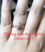 Trinity | 14K Trillion Moissanite Solitaire Ring - Emi Conner Jewelry 