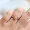 Annabelle | GIA CERTIFIED 0.2 ct. Diamond 14k Gold Halo Ring - Emi Conner Jewelry 