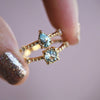 Chelsea | 14K Pear Aquamarine & Diamond Accent Ring - Emi Conner Jewelry 