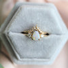 EVA | 14K Side Stone Pear Australian Opal & Diamond Ring - Emi Conner Jewelry 