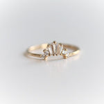 Empress Crown No.3 | 14K & Diamond Contour Band - Emi Conner Jewelry 