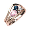 Bella | 14K Citrine, Swiss Blue Topaz and Diamond Mini Cluster ring - Emi Conner Jewelry 