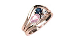 Bella | 14K Citrine, Swiss Blue Topaz and Diamond Mini Cluster ring - Emi Conner Jewelry 