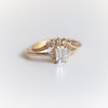 Alexis | 18K Emerald Cut Diamond & Triangle Diamond Ring - Emi Conner Jewelry 