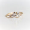 Brie | 14K Heart Moissanite Cluster Ring - Emi Conner Jewelry 