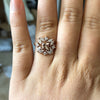 Jasmine No.1 | 14K Morganite & Diamond Fancy Halo Ring - Emi Conner Jewelry 