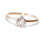 Trinity | 14K Trillion Moissanite Solitaire Ring - Emi Conner Jewelry 