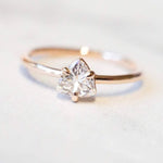 Trinity | 14K Trillion Moissanite Solitaire Ring - Emi Conner Jewelry 