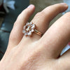 Jasmine No.1 | 14K Morganite & Diamond Fancy Halo Ring - Emi Conner Jewelry 