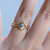 Chelsea | 14K Pear Aquamarine & Diamond Accent Ring - Emi Conner Jewelry 