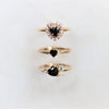 Acacia | 4 mm Heart Black Onyx Twig Engagement Ring - Emi Conner Jewelry 