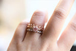 Annabell | 14K Australian Opal & Diamond Petite Halo Ring - Emi Conner Jewelry 