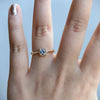 Chelsea| 1 4K Round Aquamarine & Diamond Accent Ring - Emi Conner Jewelry 