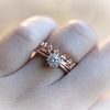 Annabelle | GIA CERTIFIED 0.2 ct. Diamond 14k Gold Halo Ring - Emi Conner Jewelry 