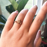ROSE Ring | 14K Rose With A Rose Bud Ring - Emi Conner Jewelry 