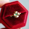 14K Four Leaf Clover Emerald and Diamond Stacking Ring - Emi Conner Jewelry 
