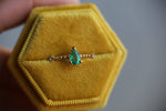 Chelsea - 14K Pear Zambian Emerald & Diamond Accent Ring - Emi Conner Jewelry 