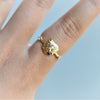 Leo Ring | 14K Leo Ring With White Sapphire - Emi Conner Jewelry 