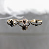 Acacia | 4 mm Heart Black Onyx Twig Engagement Ring - Emi Conner Jewelry 