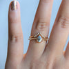 Chelsea | 14K Pear Aquamarine & Diamond Accent Ring - Emi Conner Jewelry 