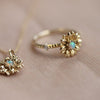 14K Sunflower Australian Opal Necklace - Emi Conner Jewelry 
