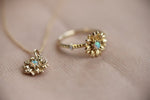 14K Sunflower Australian Opal Necklace - Emi Conner Jewelry 