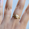 Leo Ring | 14K Leo Ring With White Sapphire - Emi Conner Jewelry 