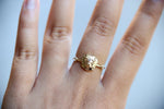 Leo Ring | 14K Leo Ring With White Sapphire - Emi Conner Jewelry 