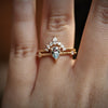 Chelsea - 14K Pear Zambian Emerald & Diamond Accent Ring - Emi Conner Jewelry 