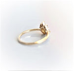 Olivia | 14K Australian Opal & Diamond Accented Promise Ring - Emi Conner Jewelry 