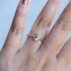 Chelsea | 14K Pear Aquamarine & Diamond Accent Ring - Emi Conner Jewelry 