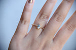Chelsea | 14K Pear Aquamarine & Diamond Accent Ring - Emi Conner Jewelry 