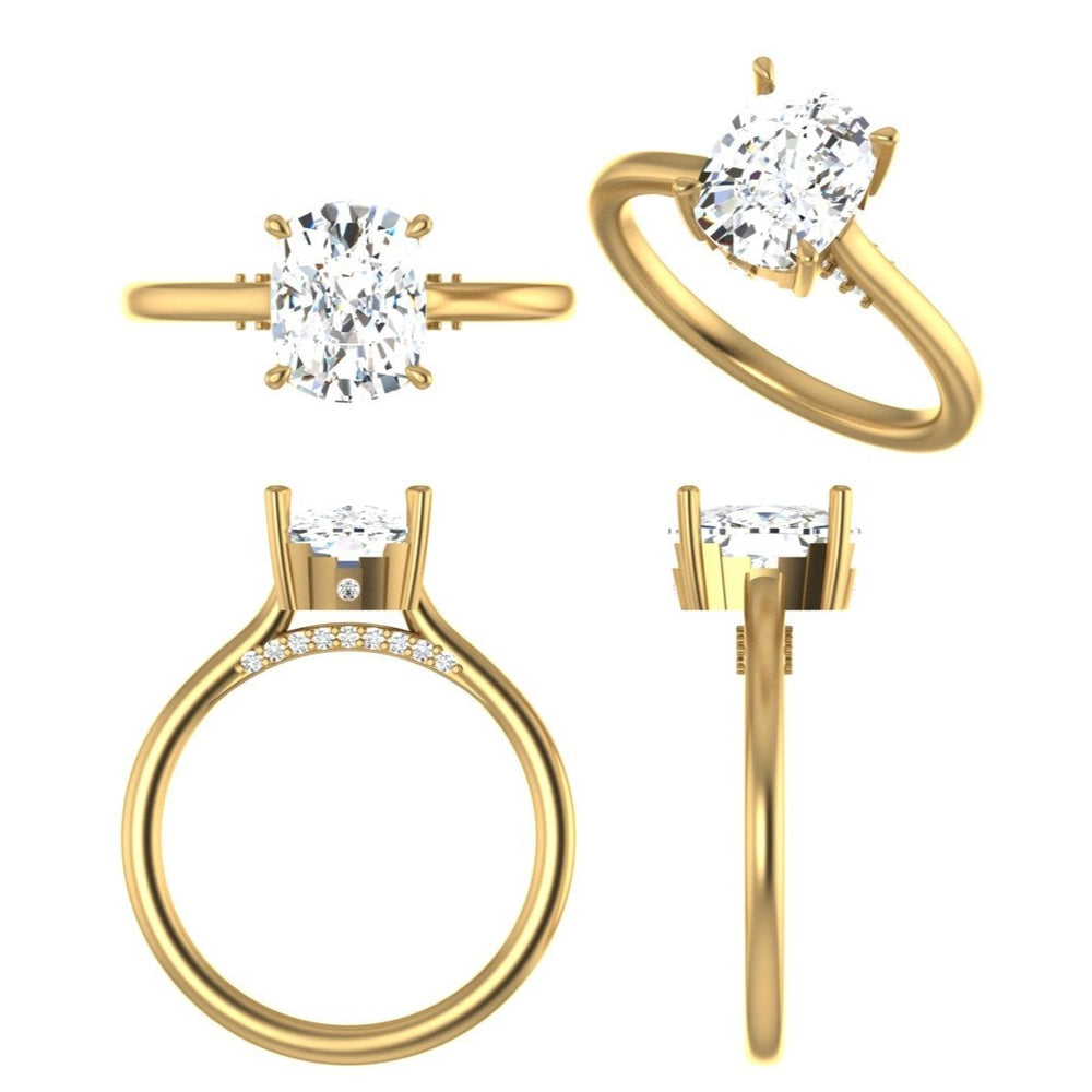 WYN Art Deco Lux | Cushion (Elongated) Solitaire Ring
