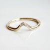 Lily Crown No.1 | 14K Gold & Diamond Contour Band - Emi Conner Jewelry 