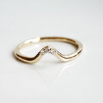 Lily Crown No.1 | 14K Gold & Diamond Contour Band - Emi Conner Jewelry 