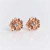 PEONY NO.2 | 14K PEONY with White Sapphire Stud Earrings - Emi Conner Jewelry 