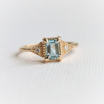 Carrie | Emerald Cut Aquamarine